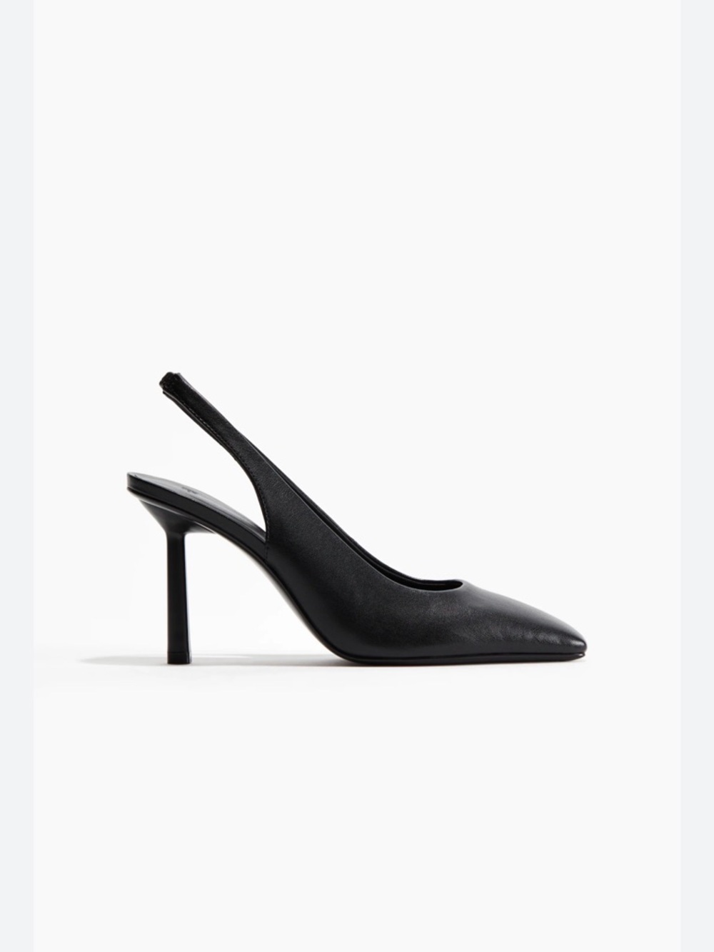 H&M Black Pointed Slingback Stiletto Pumps